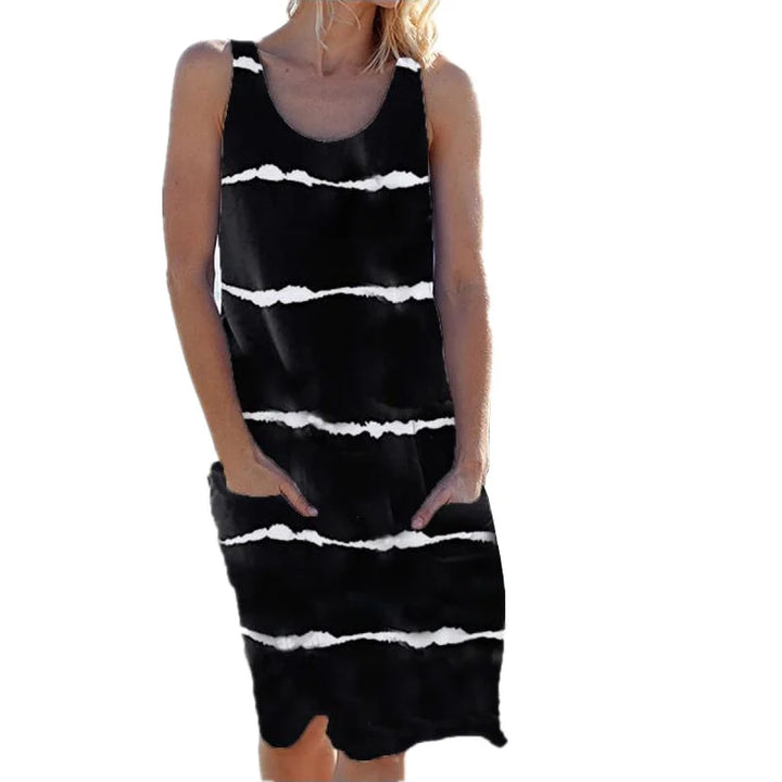 Amelia Striped Tank Midi Dress