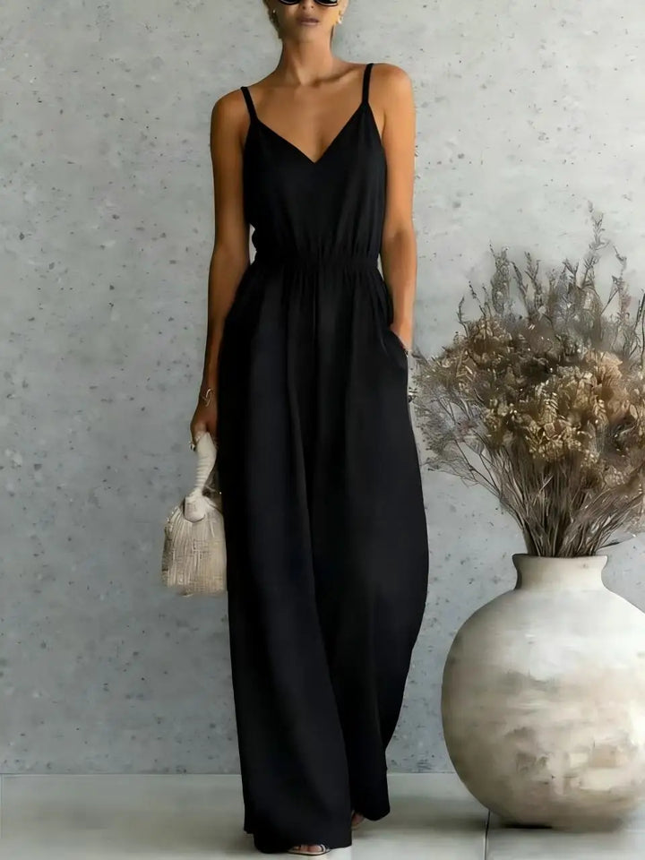 Hailey Wide Leg Casual Jumpsuit