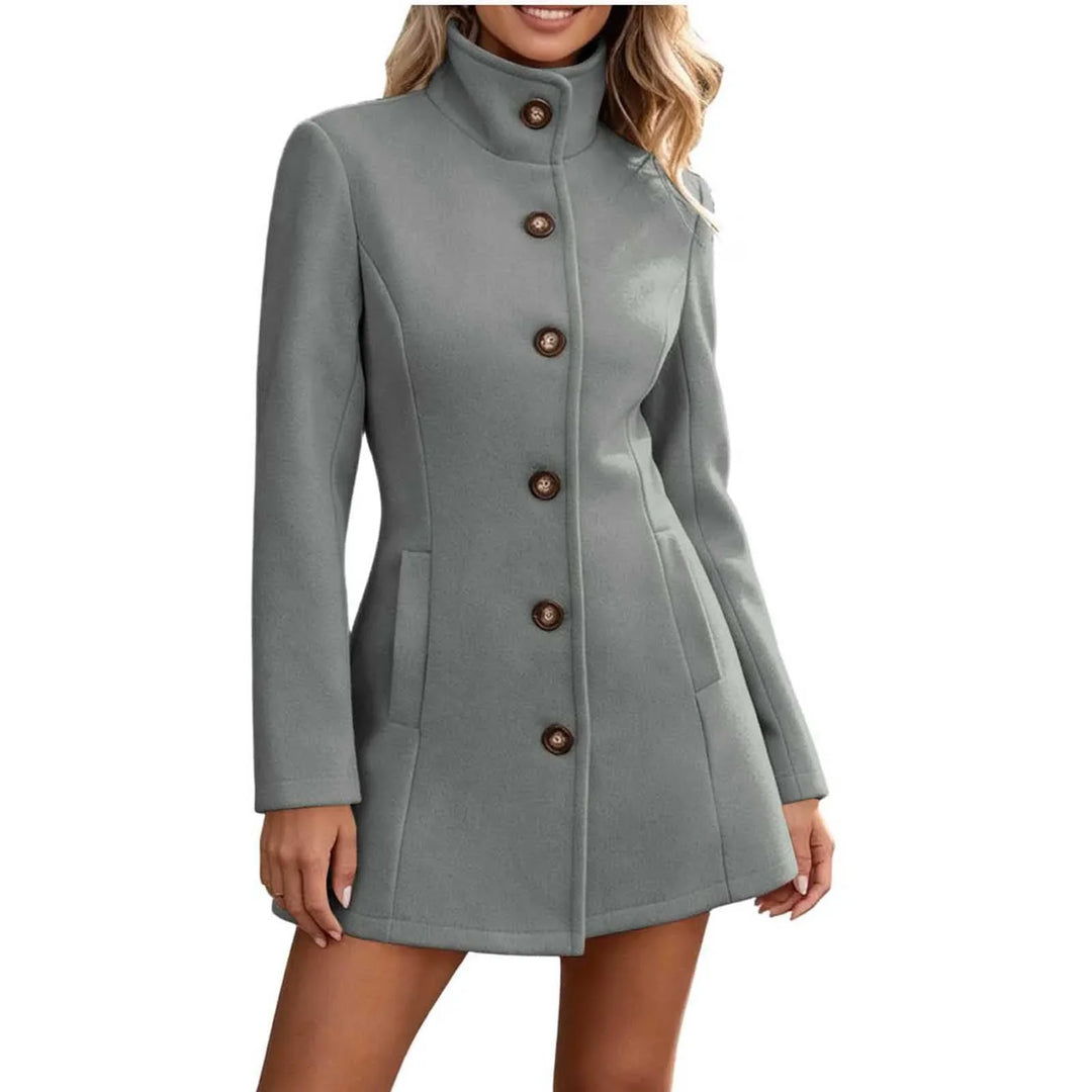 Marisette Stand Collar Peacoat