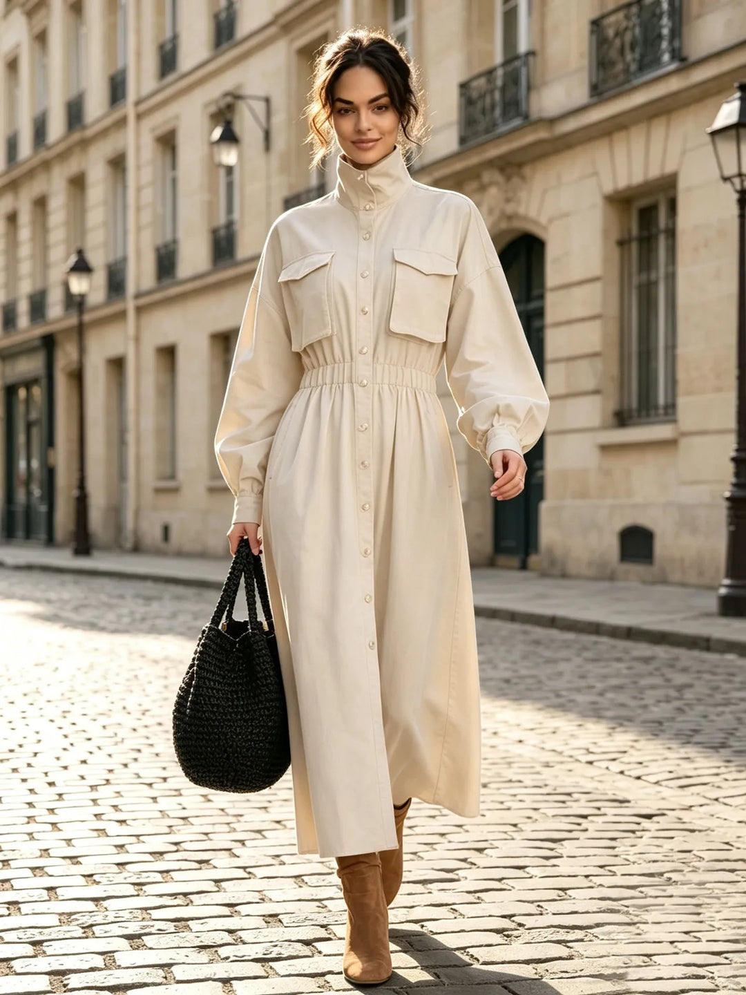 Harlow Flap Pocket Shirt Dress