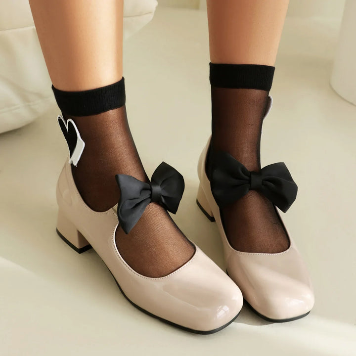 Dalvi Bow Mary Jane Pumps