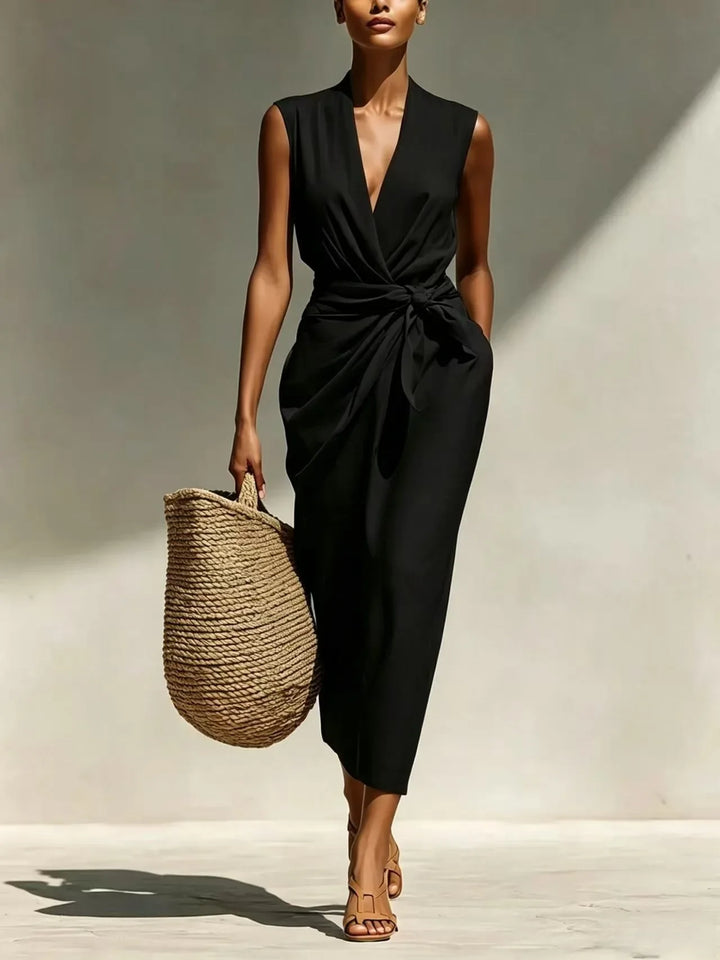Chiara Front Twist Midi Dress