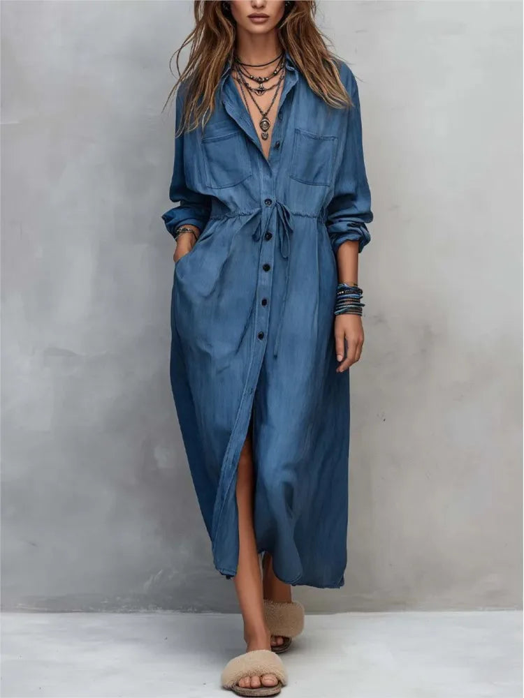 Ava Everyday Maxi Shirt Dress