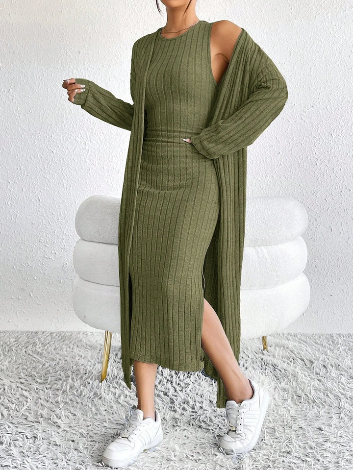 Vesper Ribbed Sheath Dress Set