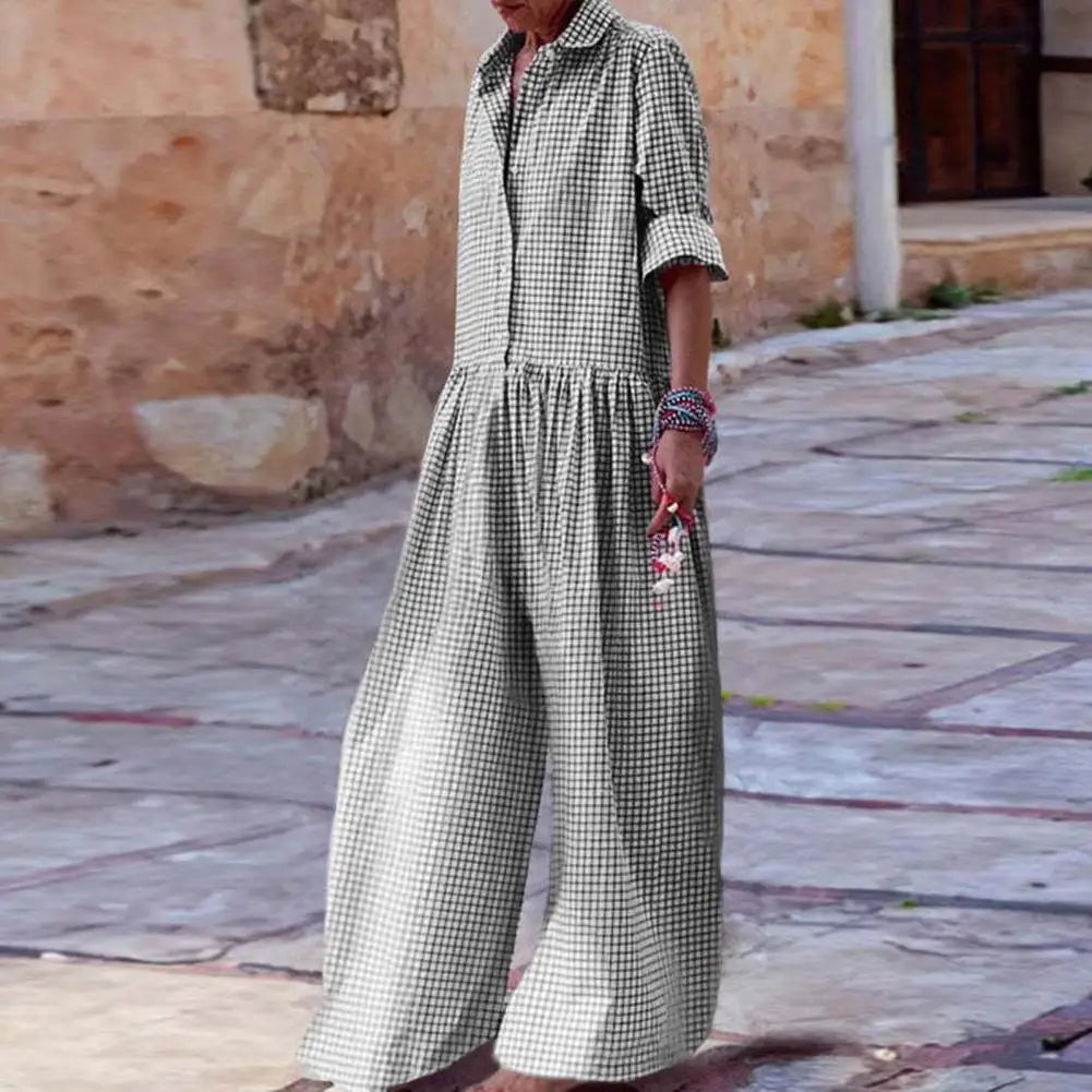 Virela Striped Linen Jumpsuit