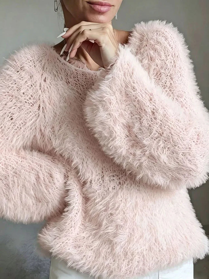 Amelina Fuzzy Knit Sweater