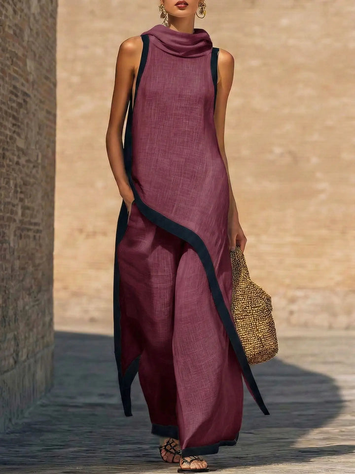 Harper Linen Blend Two-Piece Set
