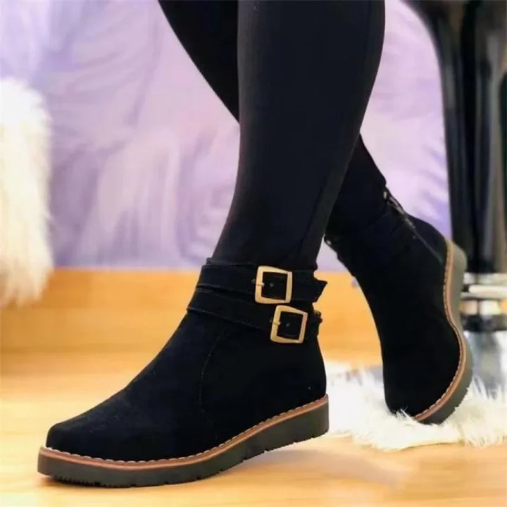 Marisette Buckle Strap Ankle Boots