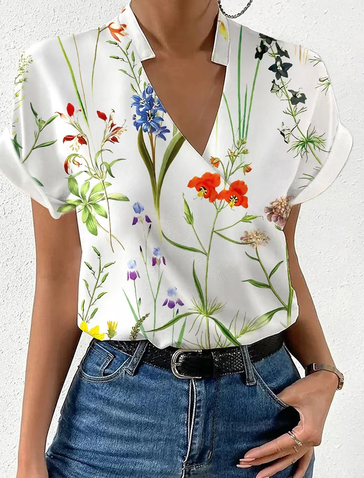 Seloria Floral Wrap Blouse