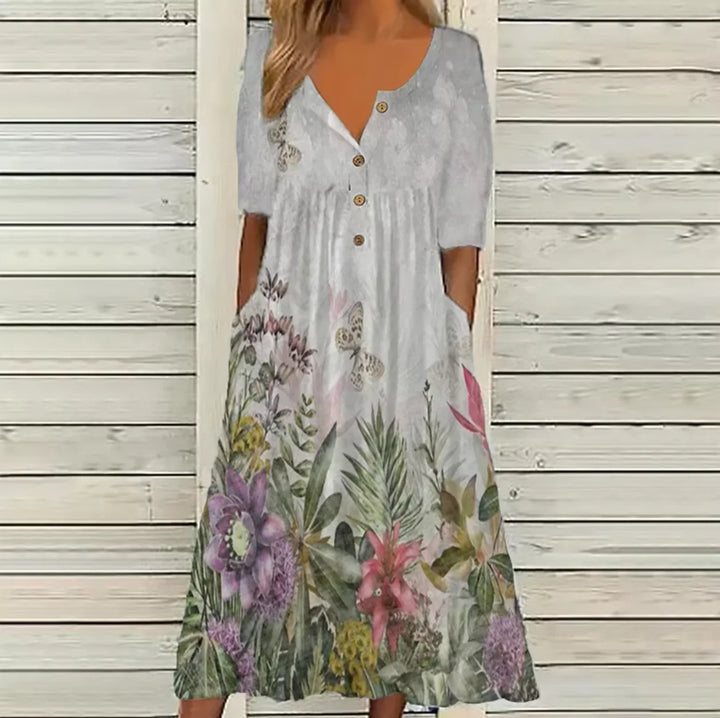 Calantha Floral Print Maxi Dress