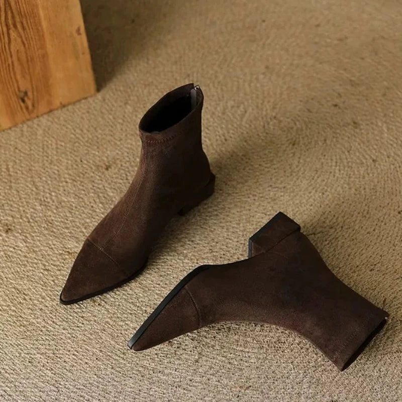 Brenna Pointed Toe Ankle Boots