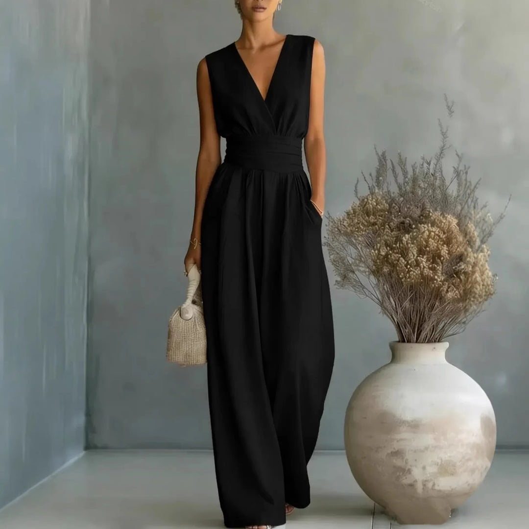 Amanda Sleeveless V Neck Jumpsuit