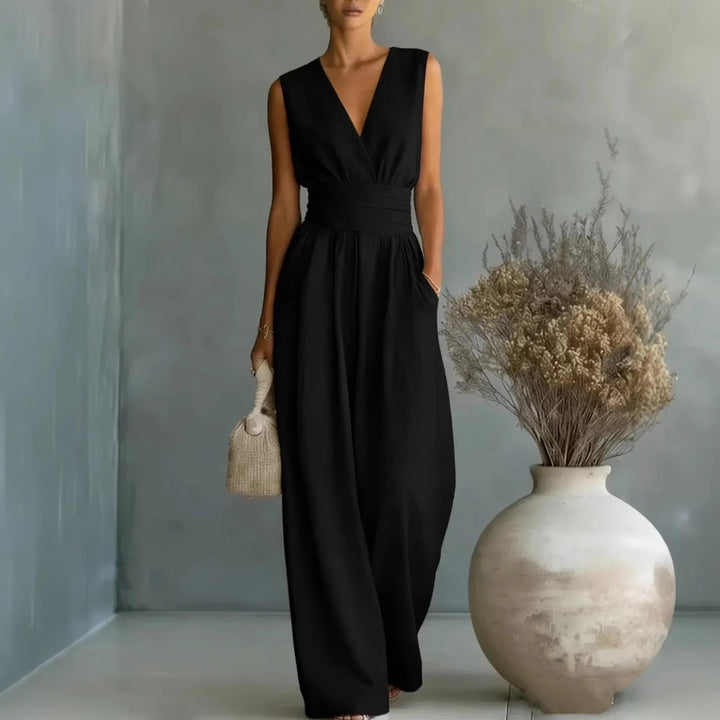 Amanda Sleeveless V Neck Jumpsuit