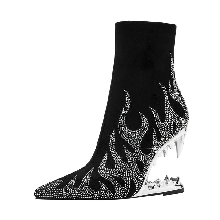 Aziel Rhinestone Heel Boots
