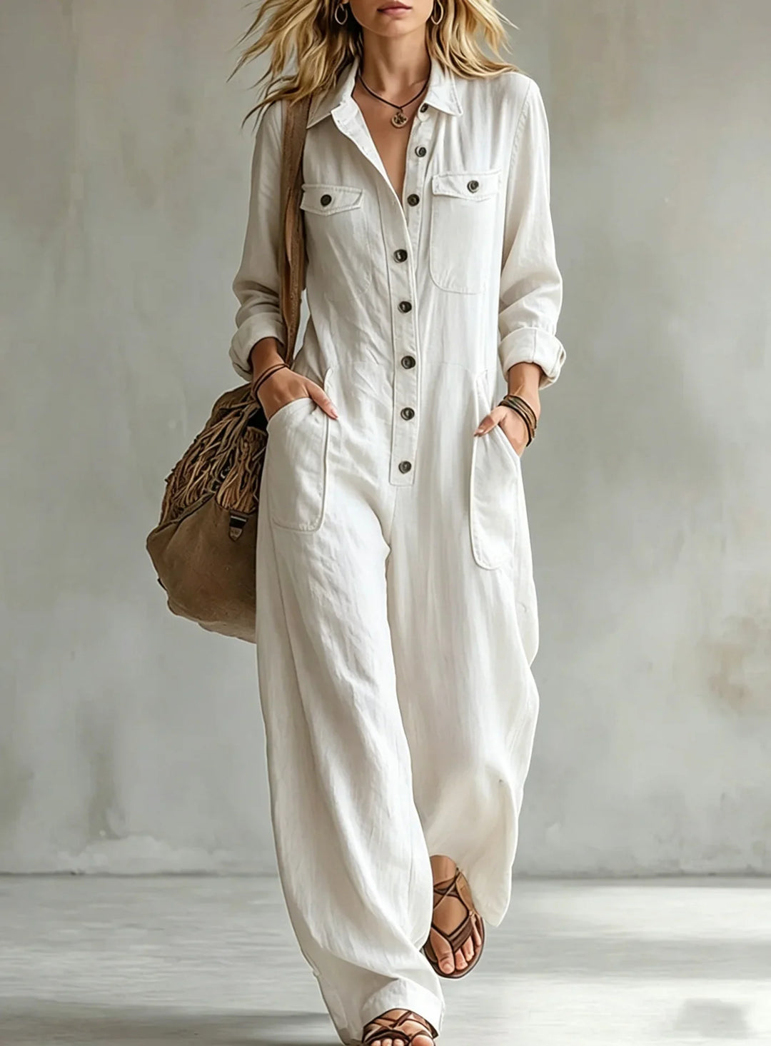 Marielle Wide Leg Utility Jumpsuit