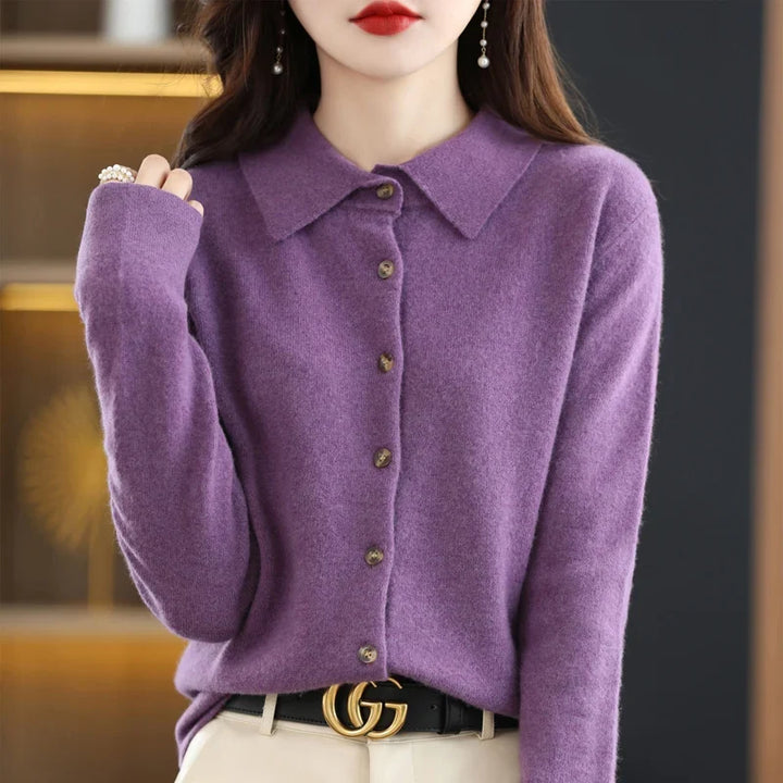 Juliet Polo Button Front Cardigan
