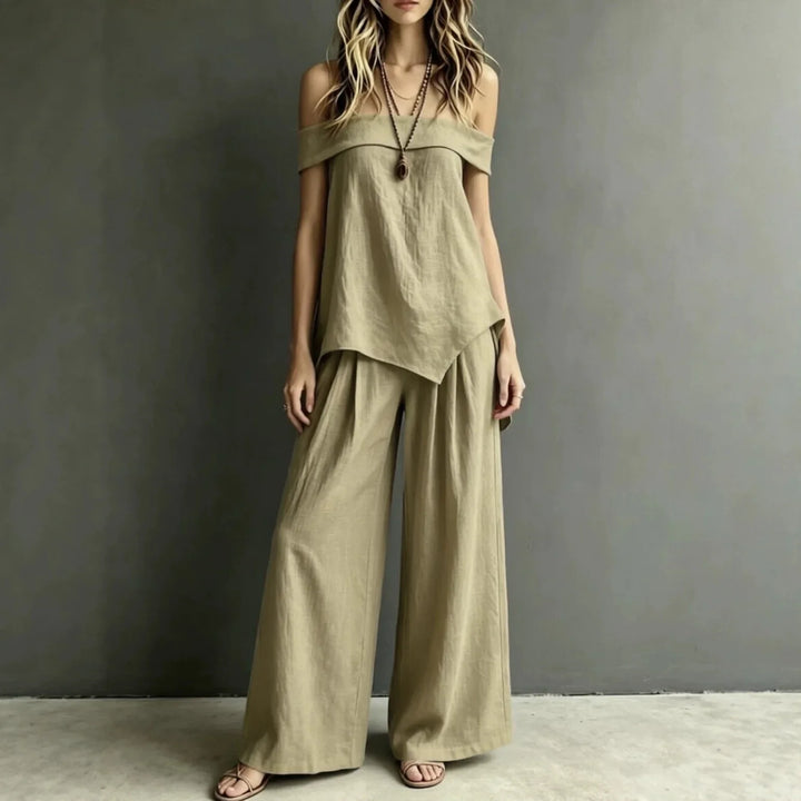 Celiane Off Shoulder Pant Set