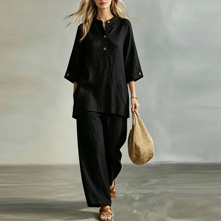Carley Casual Linen Matching Set