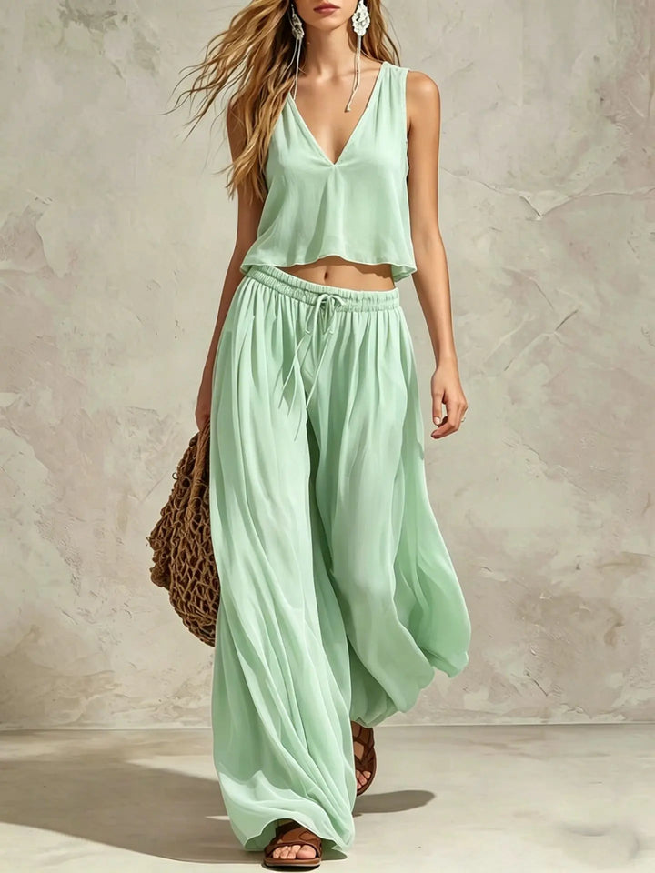 Coris Wide Leg TwoPiece Set