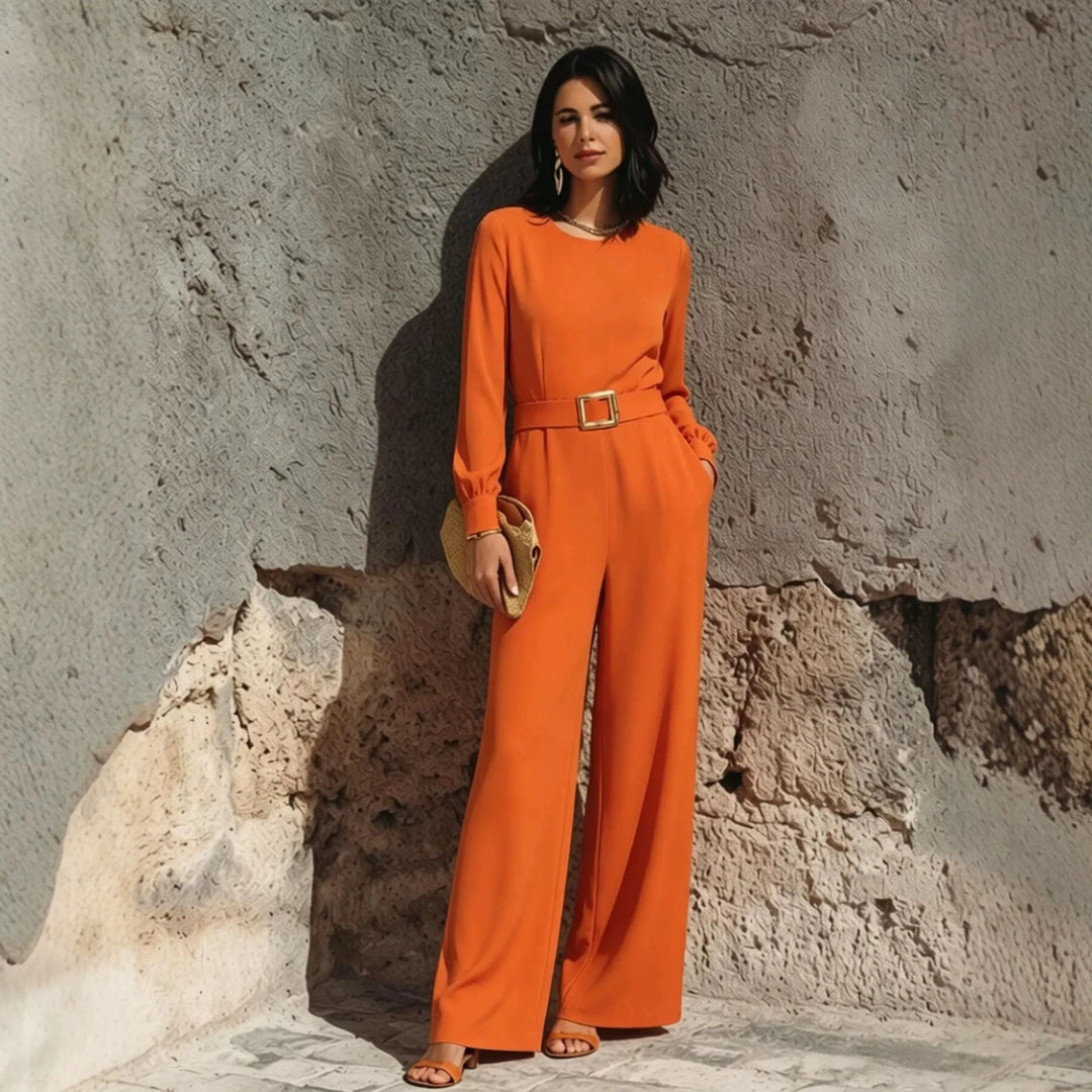 Simone Flattering Fit Belted Jumpsuit