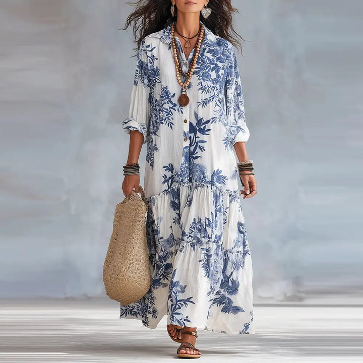 Marielle Floral Shirt Maxi Dress