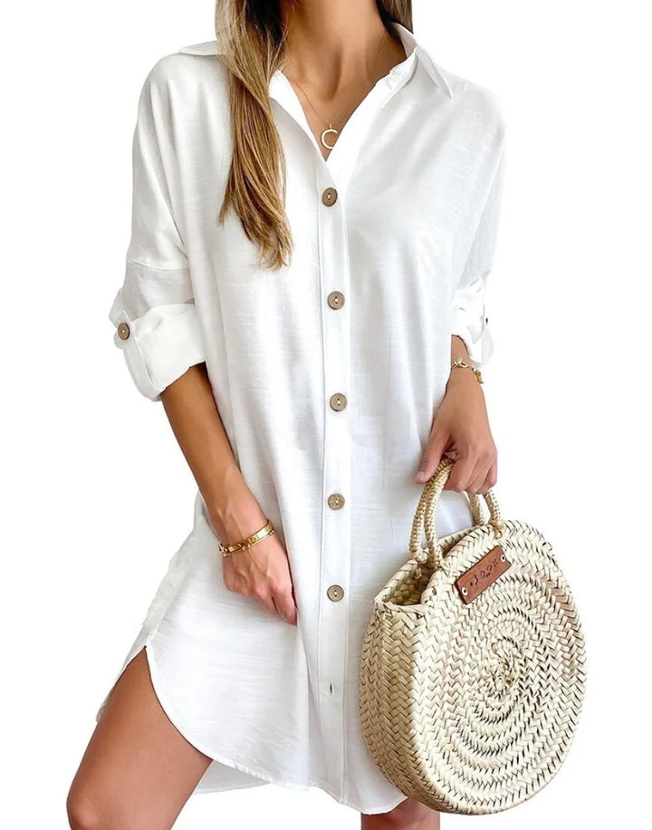 Rhea Button Up Shirt Dress