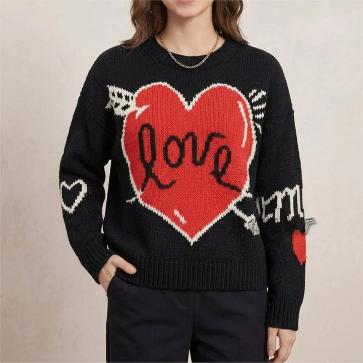 Amoure Heart Knit Sweater