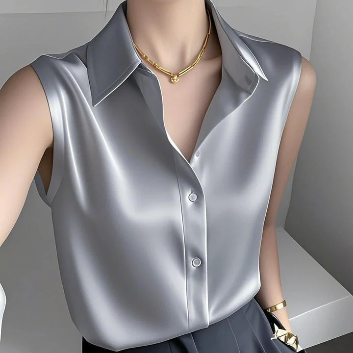 Sorellea Satin Sleeveless Blouse