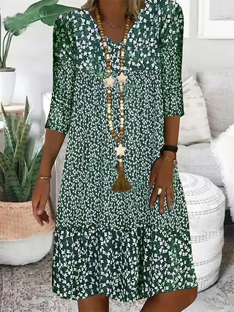 Rovina Printed Relaxed Midi Dress