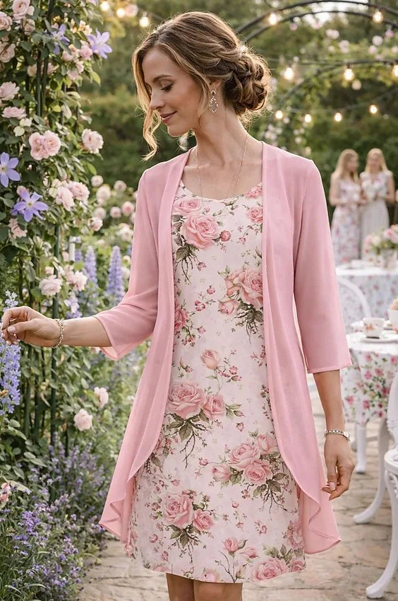 Carina Floral Print Midi Dress Set