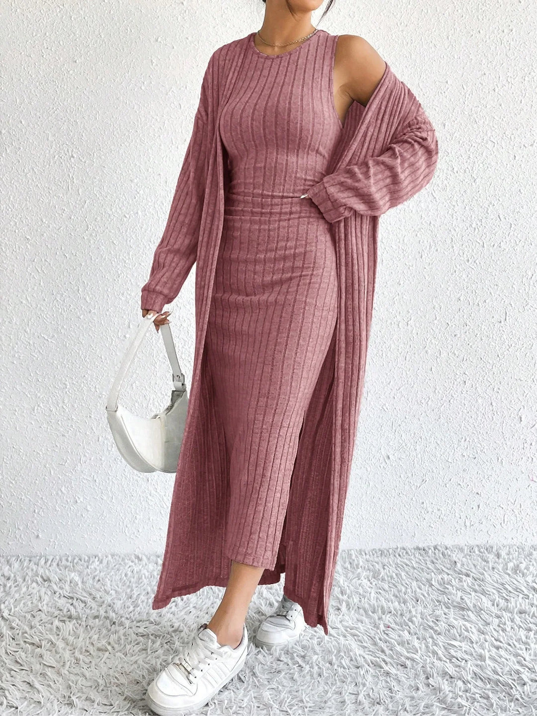 Vesper Ribbed Sheath Dress Set
