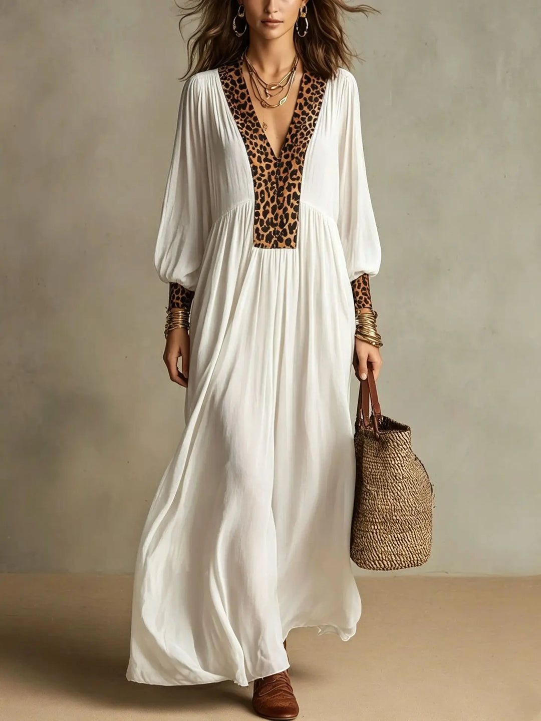 Cariselle Leopard Maxi Dress