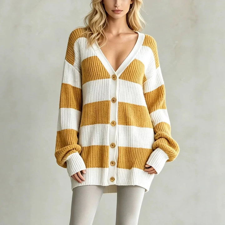 Margaux Striped Knit Cardigan