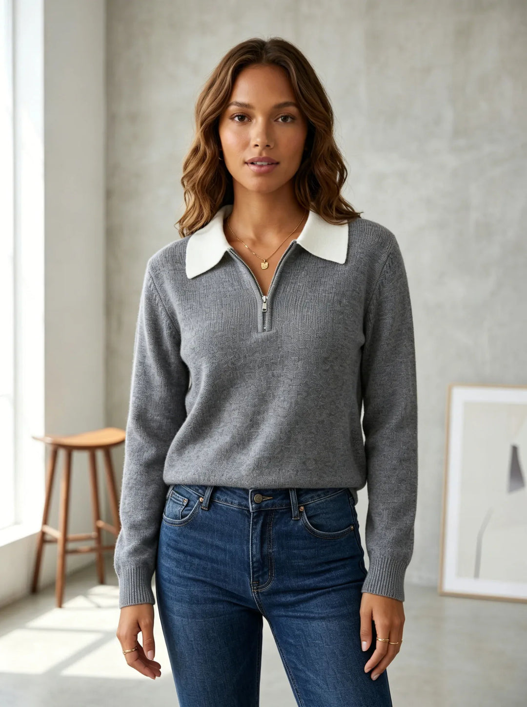 Aria Soft Comfort Polo Sweater