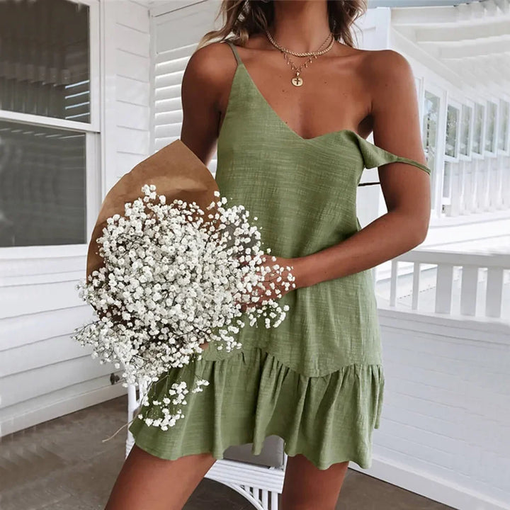 Shiloh Linen Ruffle Dress