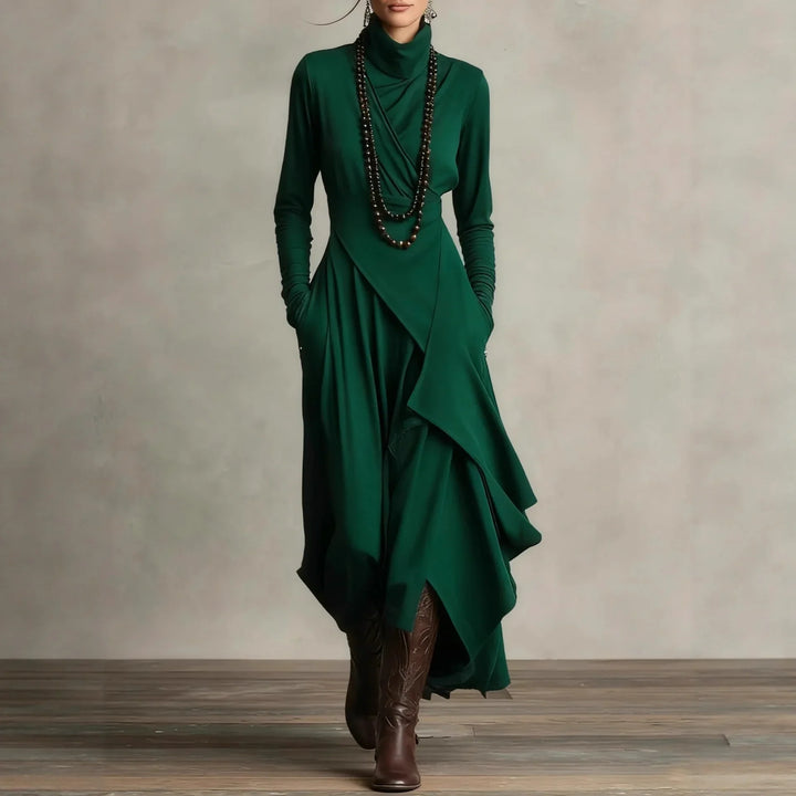 Marcie Draped Crossover Maxi Dress