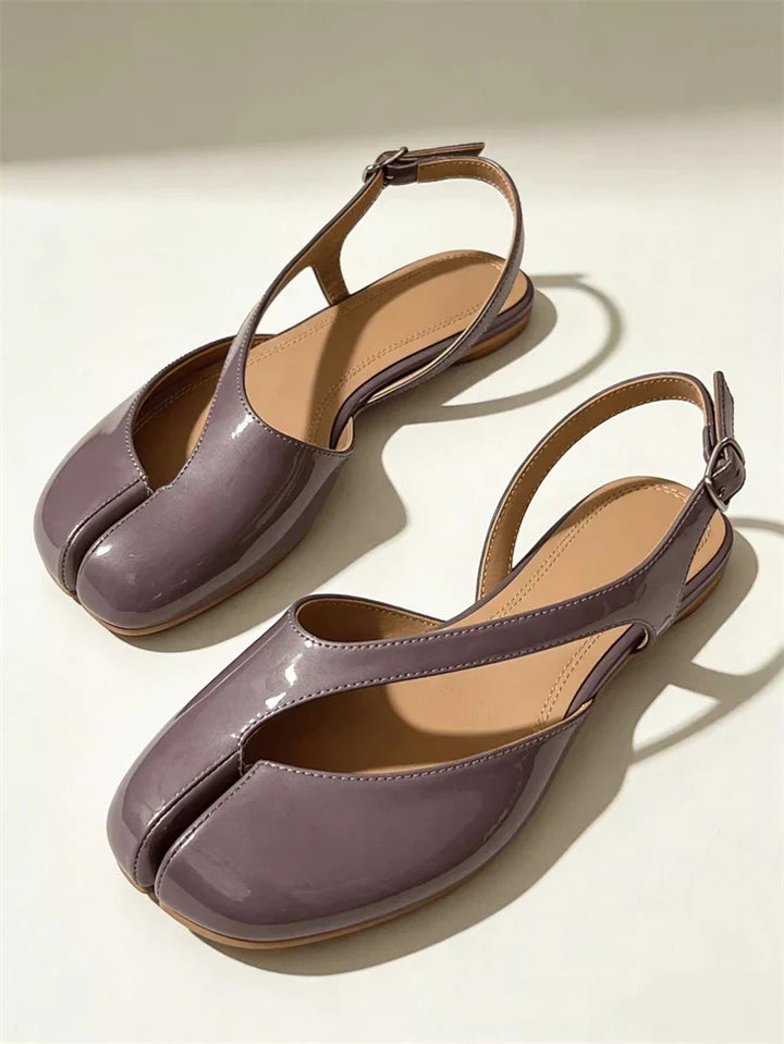 Quinn Split Toe Slingback Flats