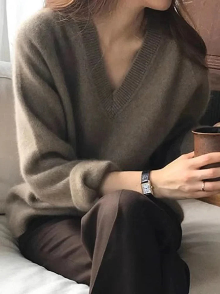 Hazel Casual V-Neck Sweater
