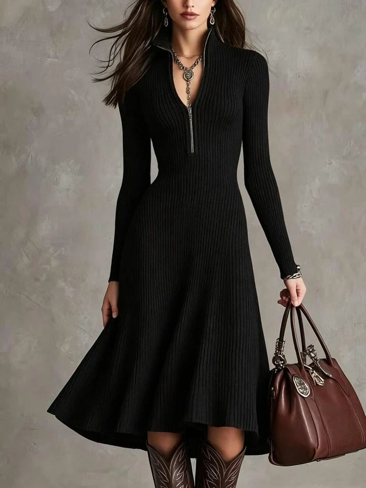 Aveline Quarter Zip Sweater Dress
