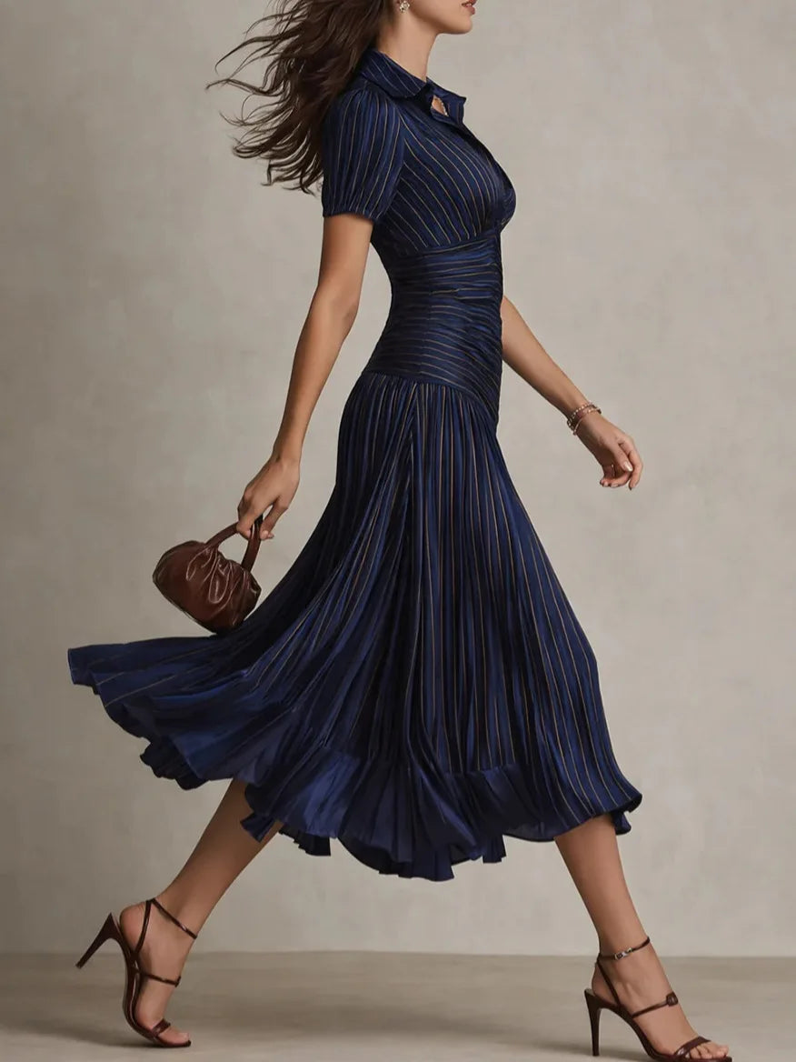 Helena Pleated Midi Dress