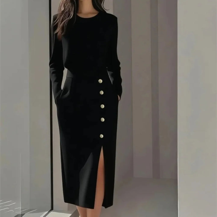 Terese Button Front Midi Dress