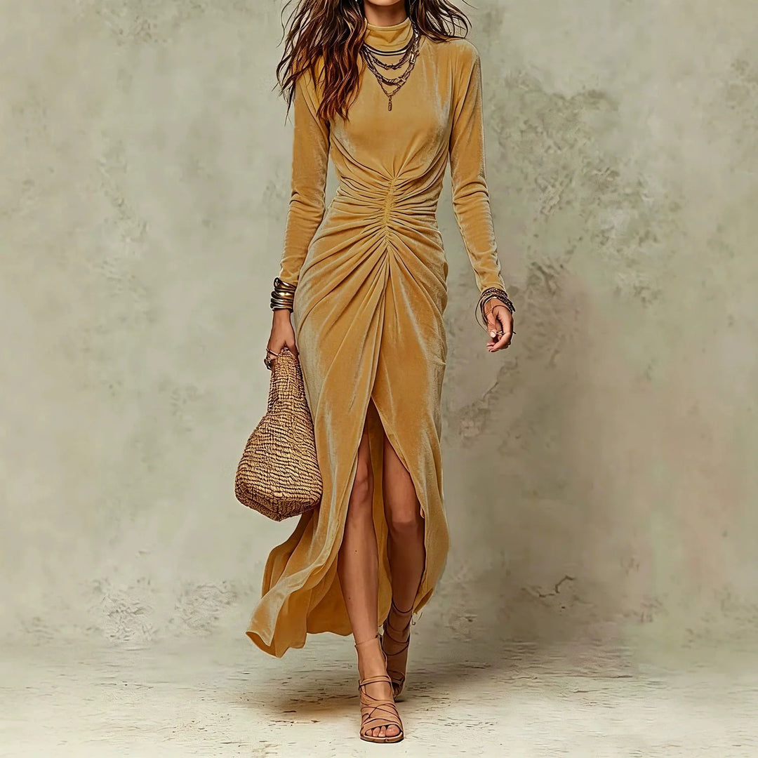 Taylor Mock Neck Maxi Dress