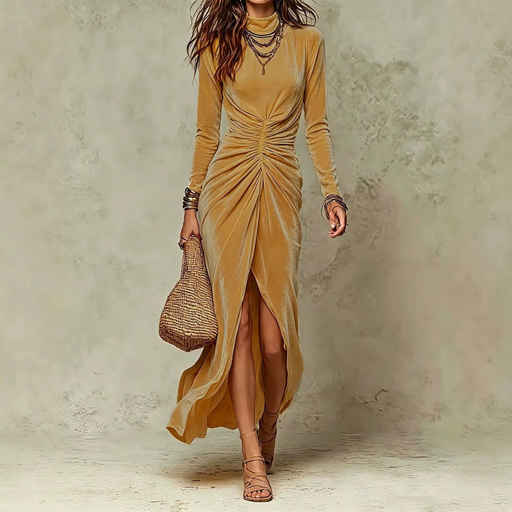 Taylor Mock Neck Maxi Dress
