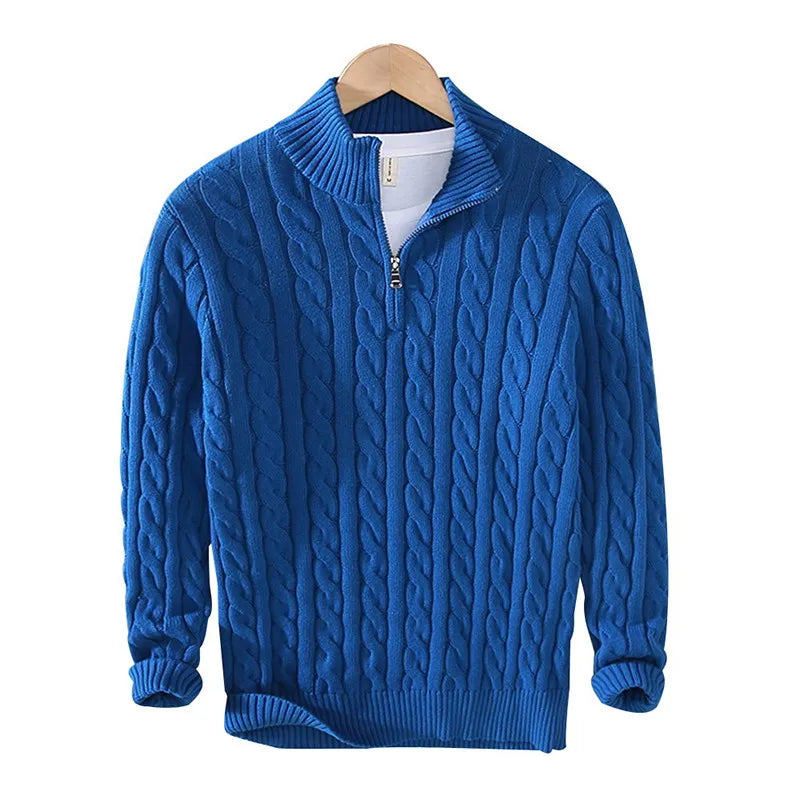 Grayson Half Zip Cable Sweater