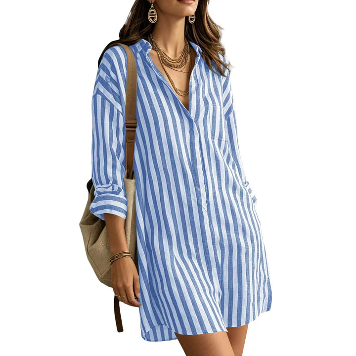 Amalia Lightweight Stripe Mini Dress