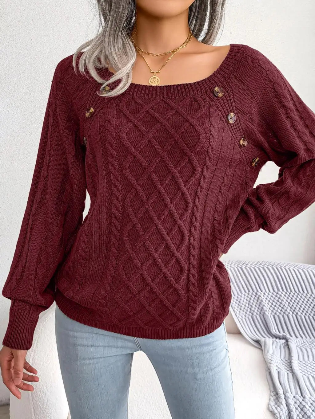 Marielena Square Neck Sweater