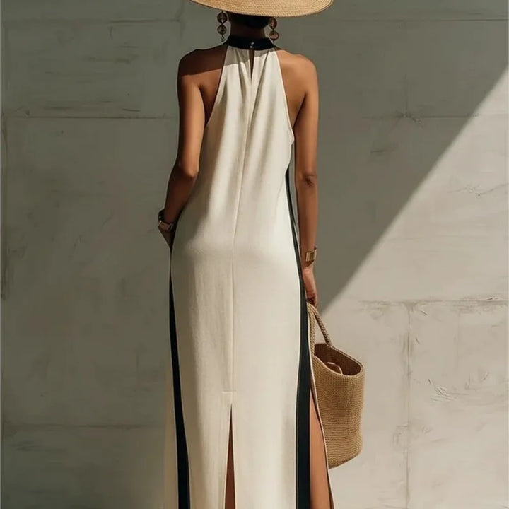 Bruna Casual Halter Maxi Dress