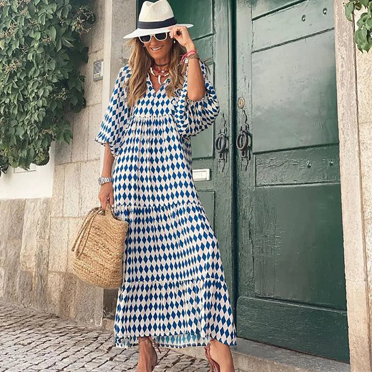 Lunaria Effortless Floral Boho Maxi Dress