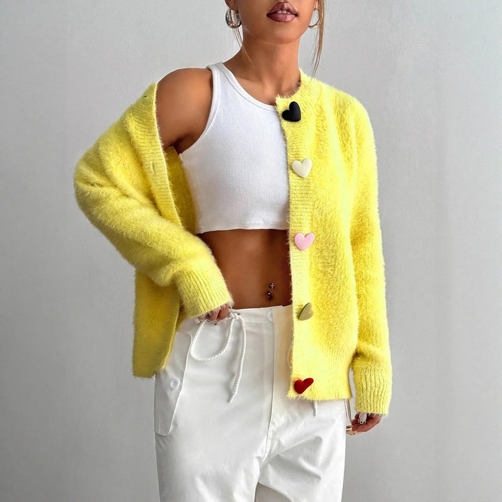 Paloma Fuzzy Knit Cardigan