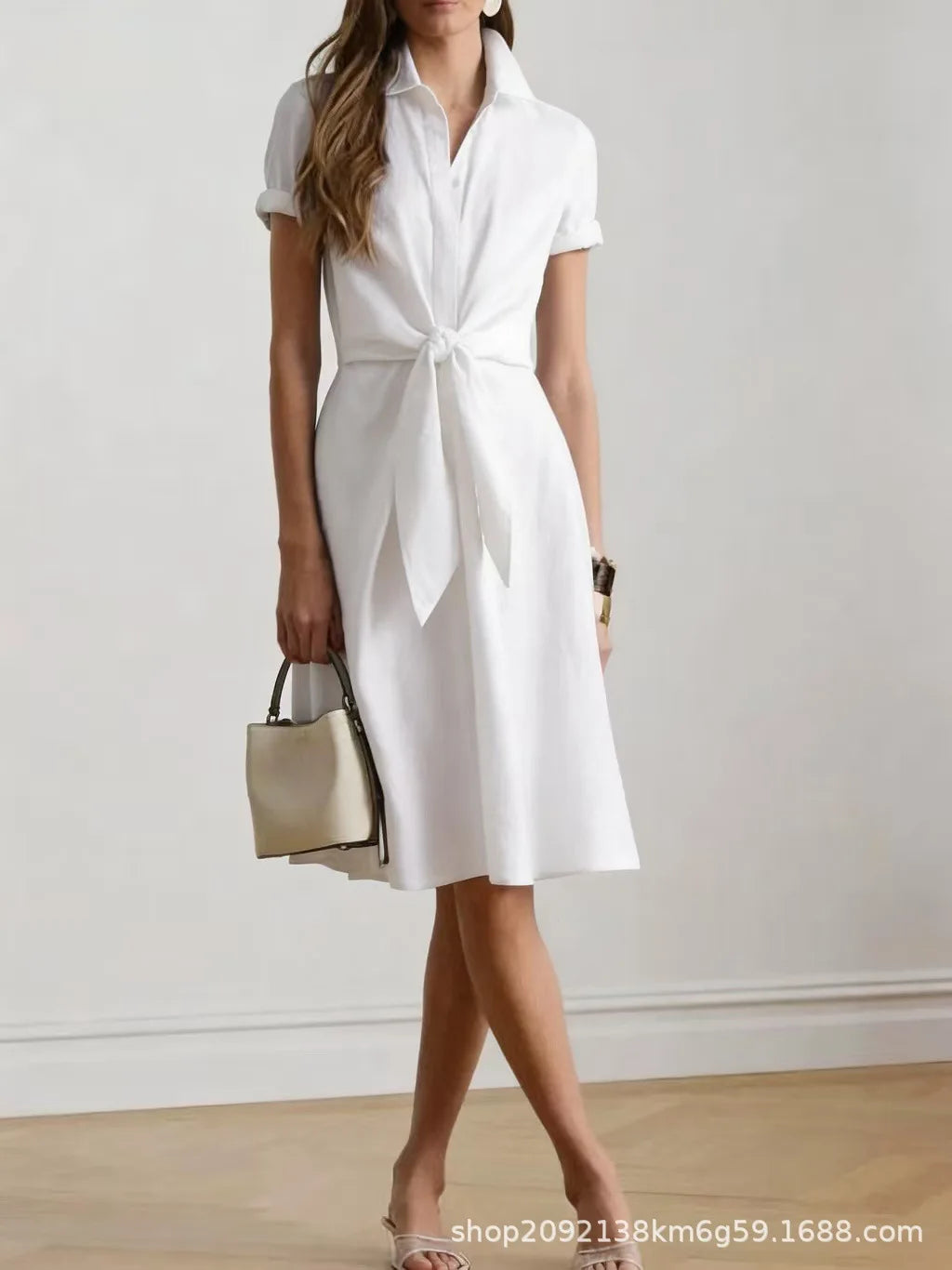 Mireline Tie Waist Midi Dress